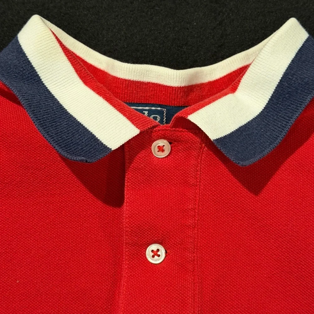 Polo By Ralph Lauren Large Blue Big Pony Red Short Sleeve Mens XL